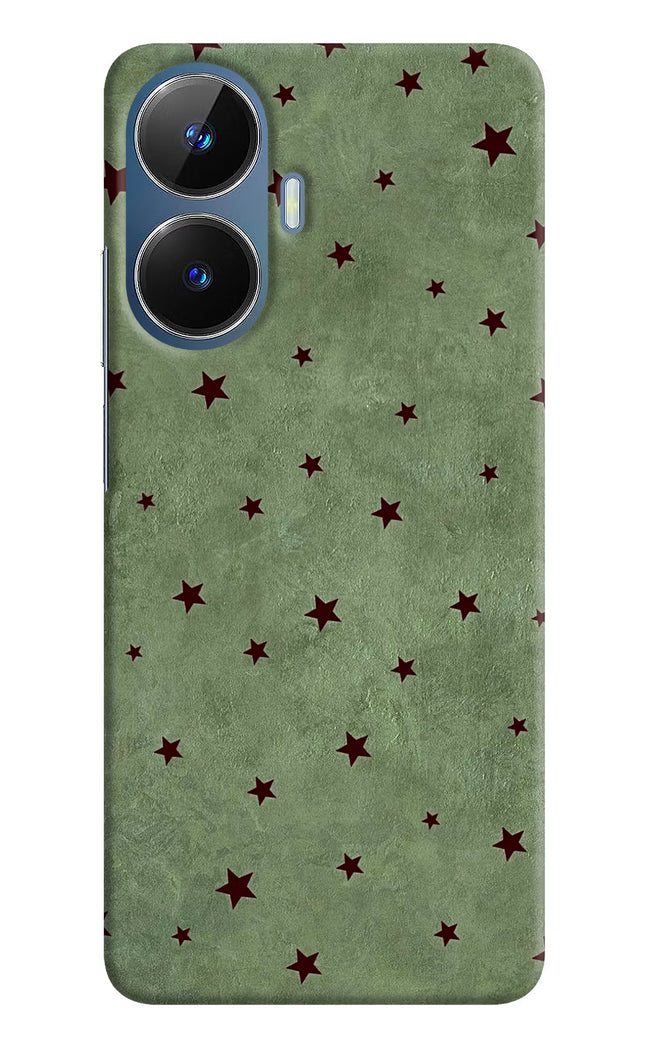 Green Stars Realme C55/N55 Hard Case Back Cover by Casekaro