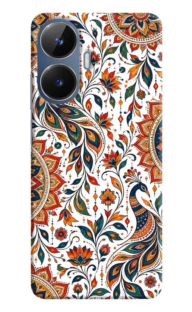 White Mayura Realme C55/N55 Hard Case Back Cover by Casekaro