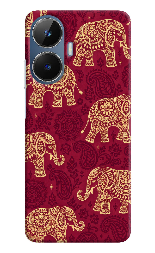 Maroon Elephant Realme C55/N55 Hard Case Back Cover by Casekaro