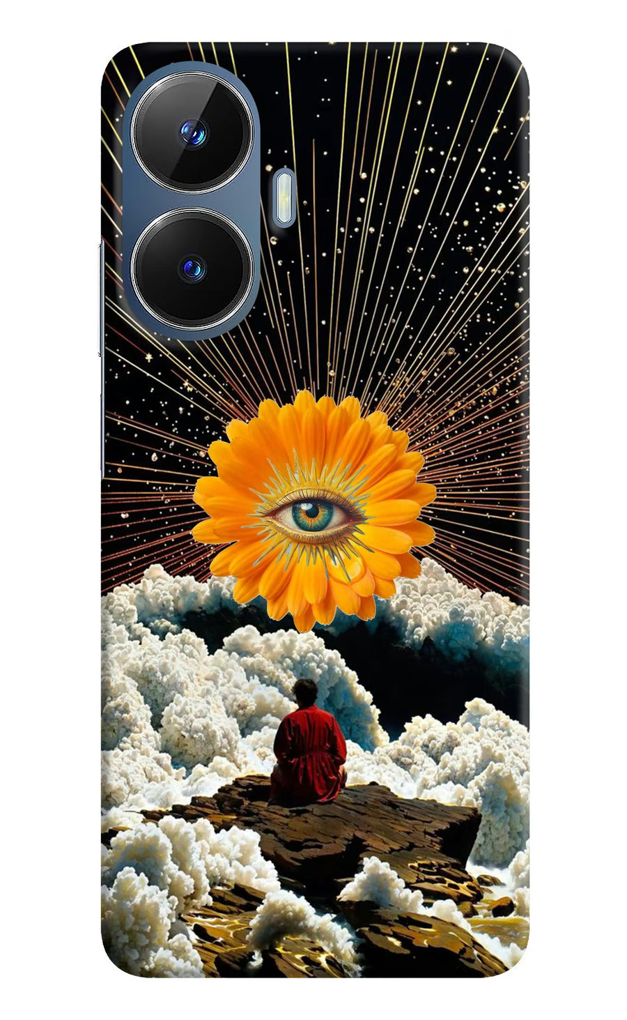 Cosmic Flower Realme C55/N55 Back Cover, Hard case