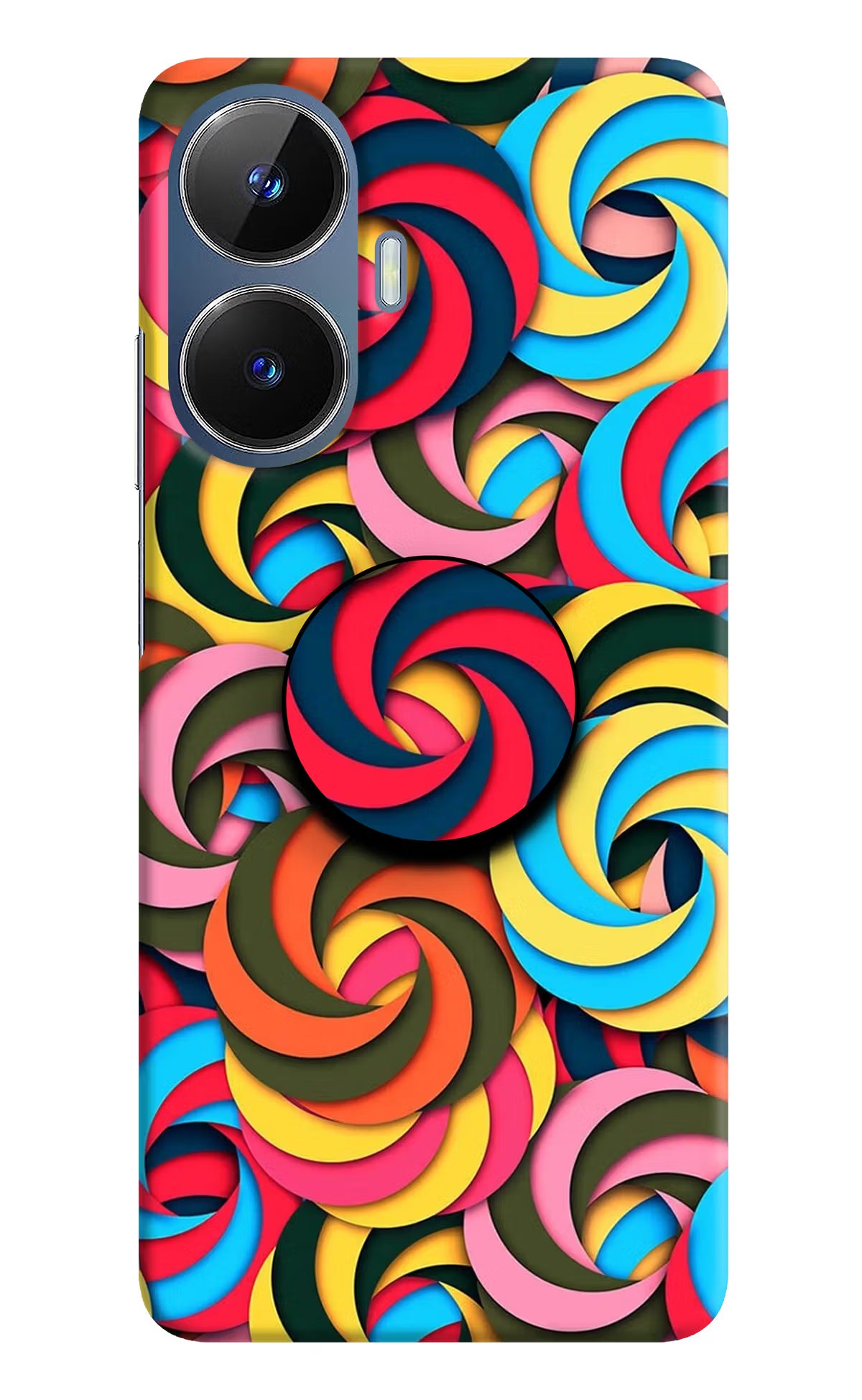 Spiral Pattern Realme C55/N55 Pop Case by Casekaro
