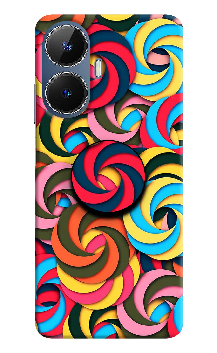 Spiral Pattern Realme C55/N55 Pop Case, Hard case