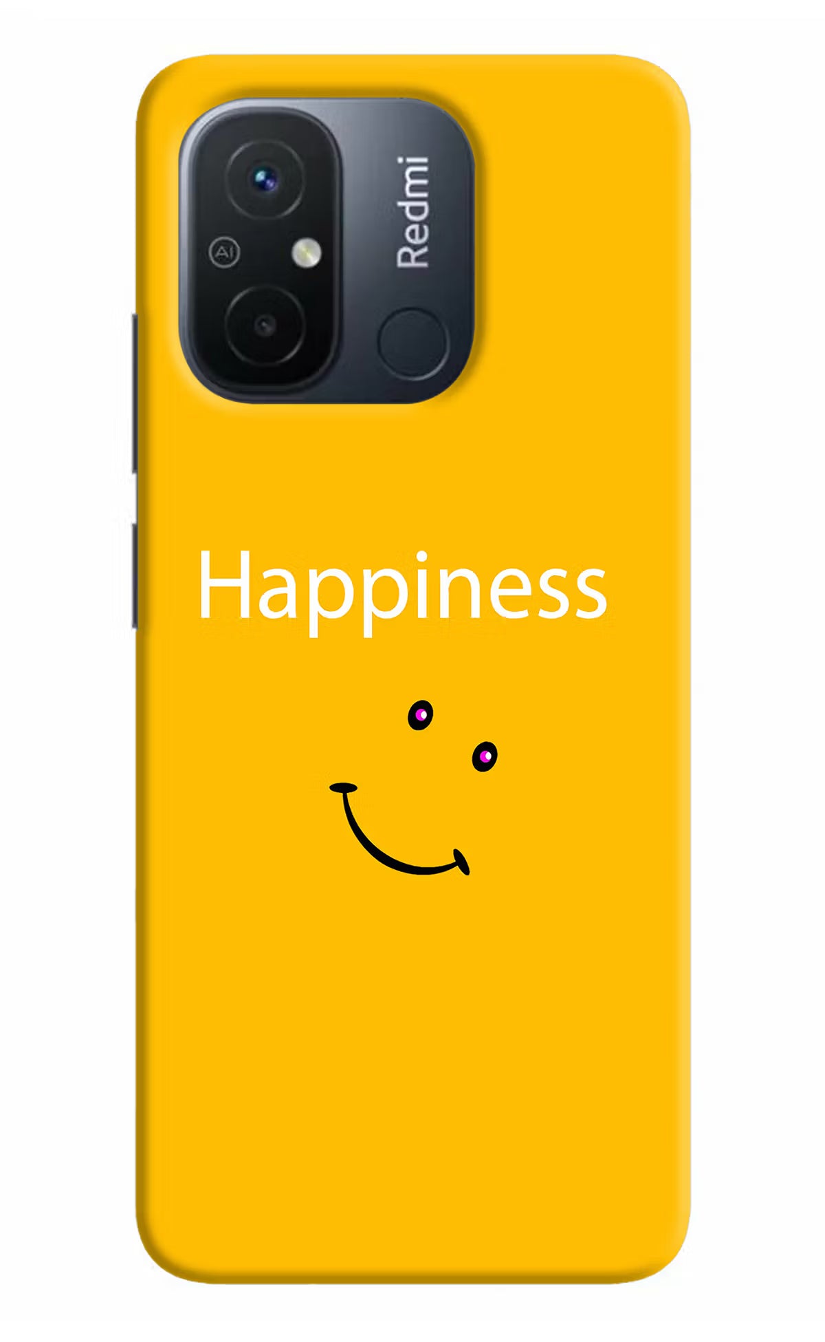 Happiness With Smiley Redmi 12C Hard Case Back Cover by Casekaro