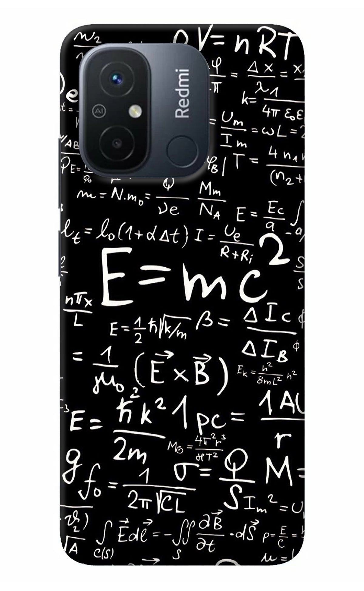 Physics Albert Einstein Formula Redmi 12C Back Cover