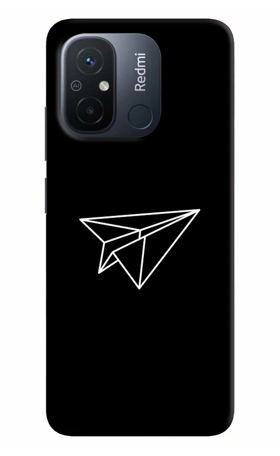 Paper Plane White Redmi 12C Back Cover, Hard case