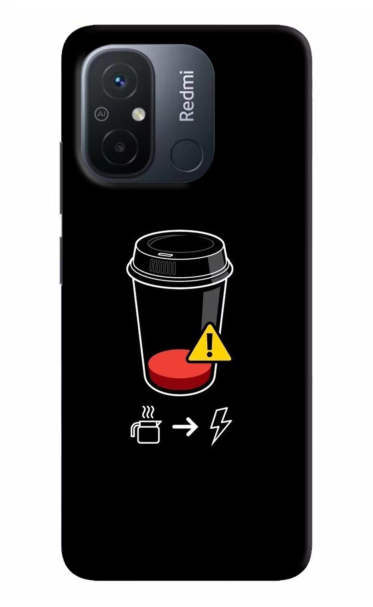Coffee Redmi 12C Hard Case Back Cover by Casekaro