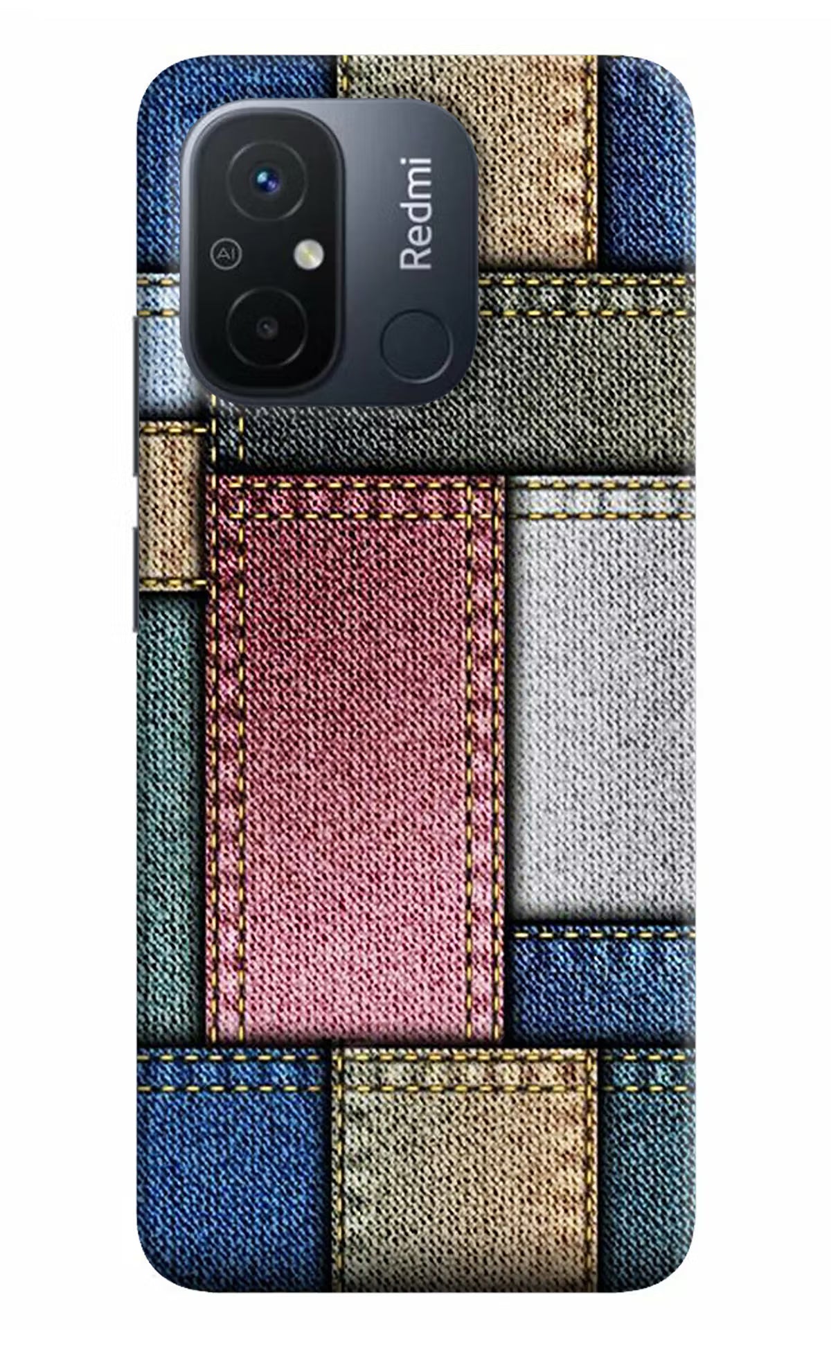 Multicolor Jeans Redmi 12C Hard Case Back Cover by Casekaro