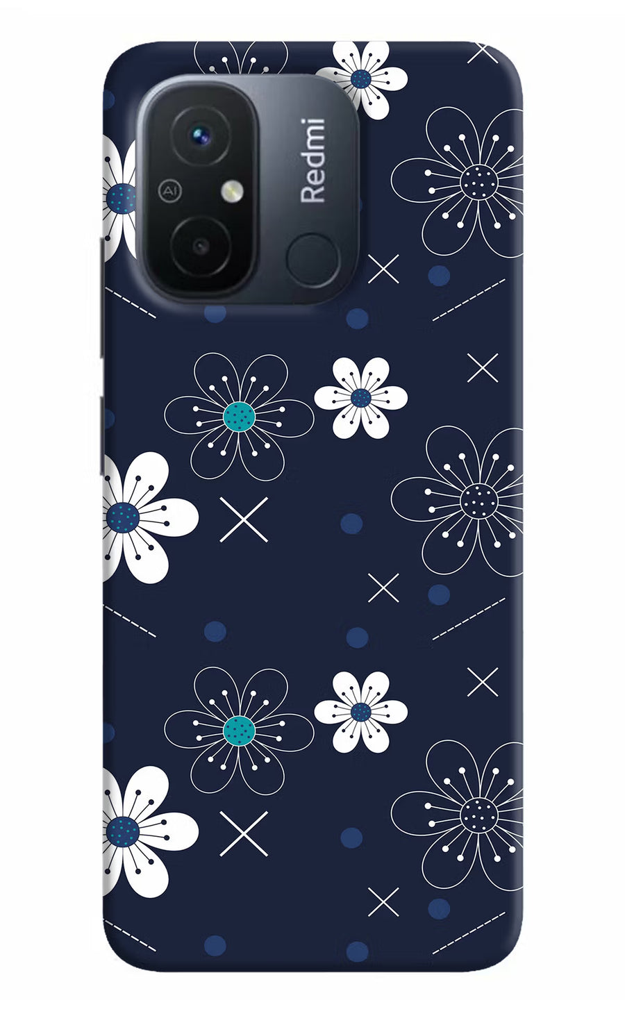 Flowers Redmi 12C Back Cover, Hard case