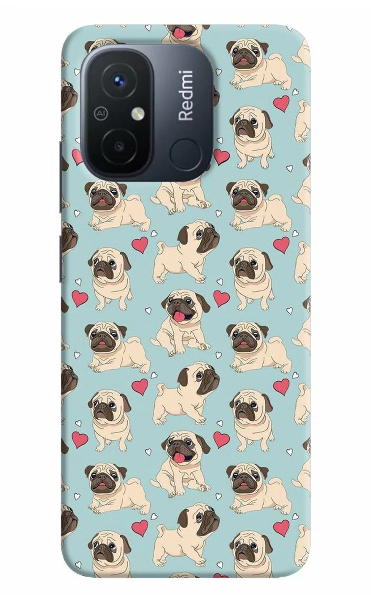 Pug Dog Redmi 12C Hard Case Back Cover by Casekaro