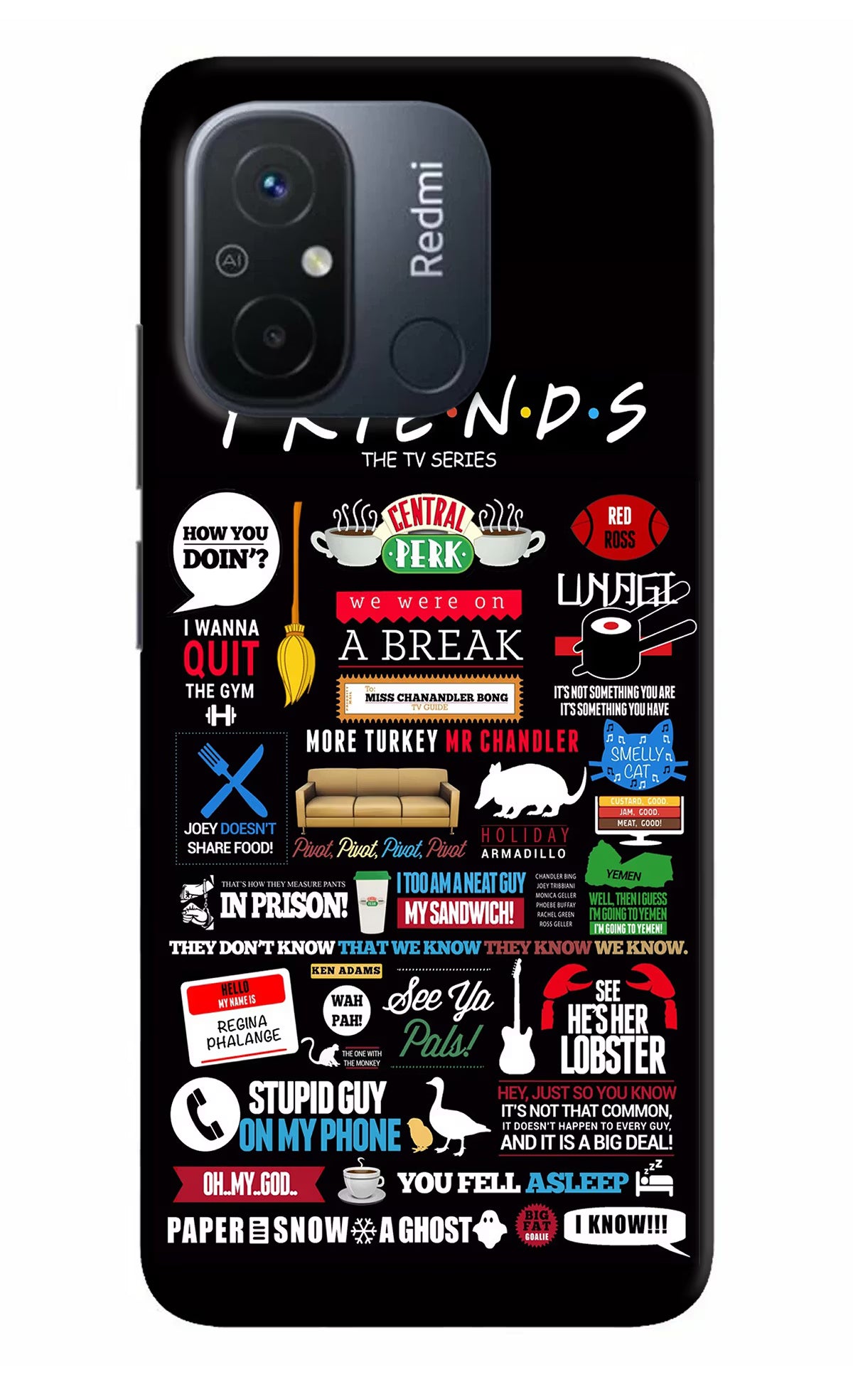 FRIENDS Redmi 12C Hard Case Back Cover by Casekaro