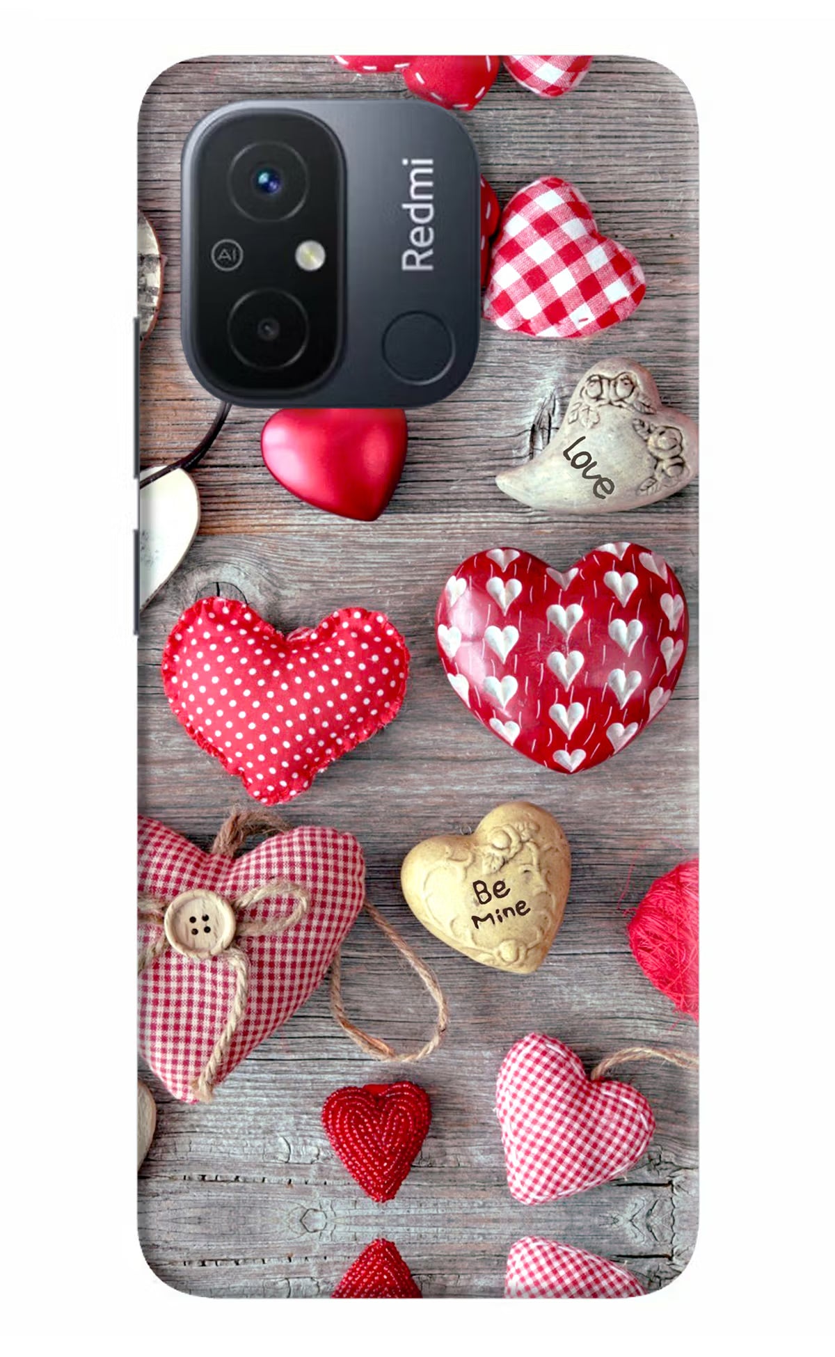 Love Wallpaper Redmi 12C Hard Case Back Cover by Casekaro