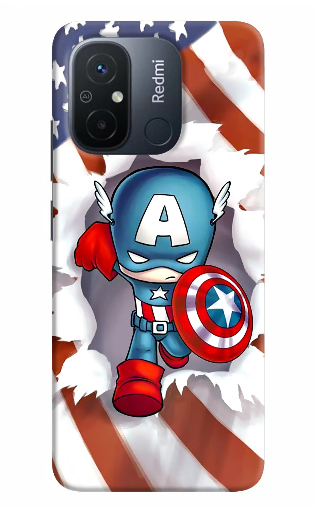 Captain America Redmi 12C Hard Case Back Cover by Casekaro