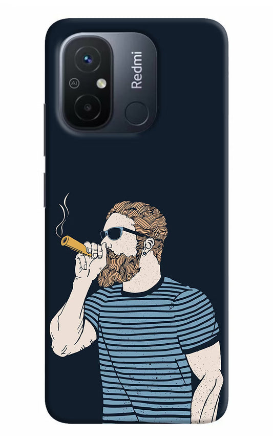 Smoking Redmi 12C Hard Case Back Cover by Casekaro