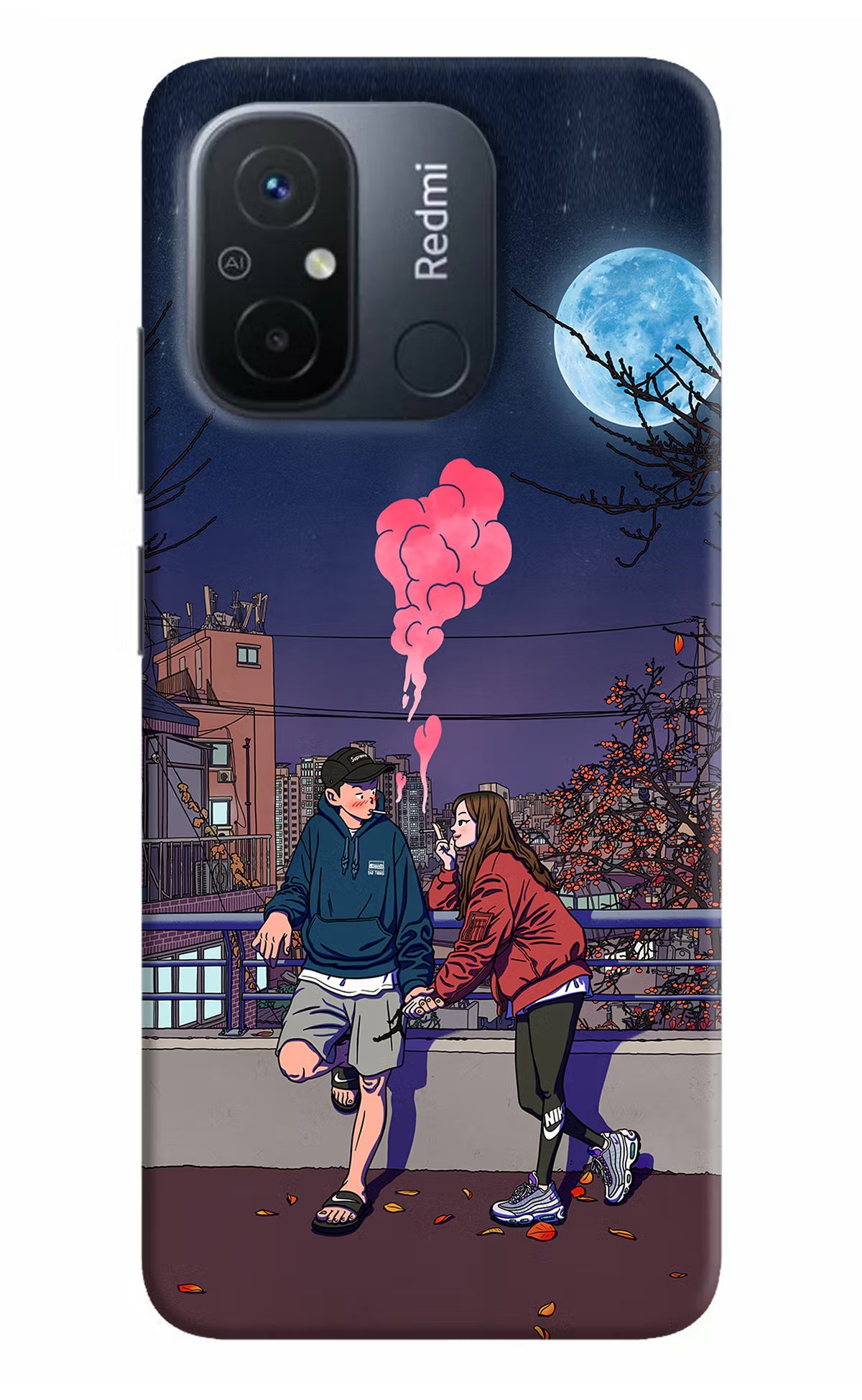 Chilling Couple Redmi 12C Hard Case Back Cover by Casekaro