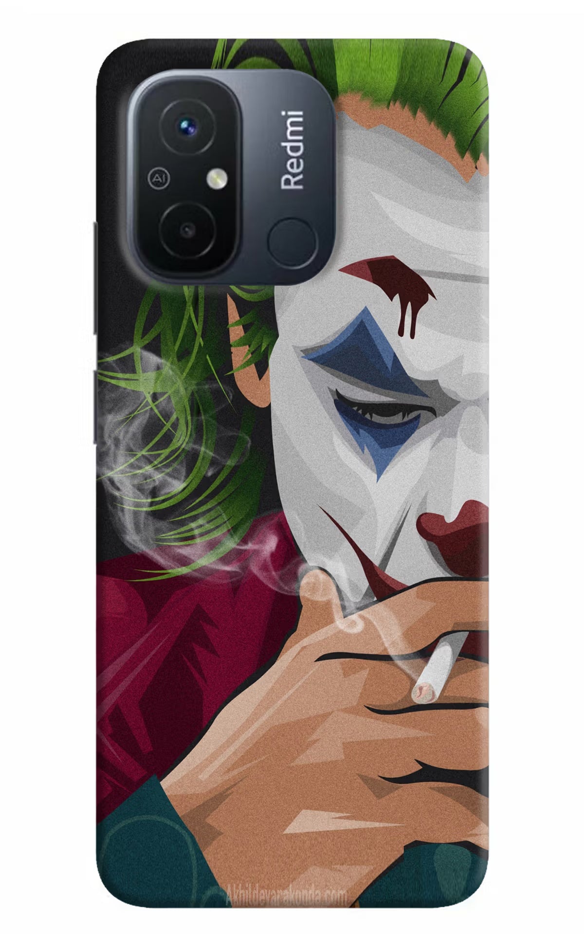 Joker Smoking Redmi 12C Hard Case Back Cover by Casekaro
