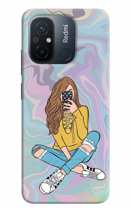 Selfie Girl Redmi 12C Hard Case Back Cover by Casekaro