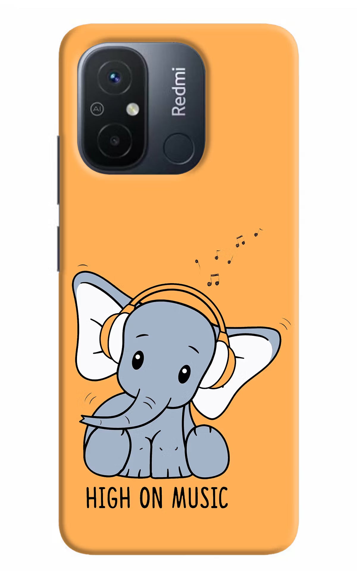 High On Music Redmi 12C Hard Case Back Cover by Casekaro