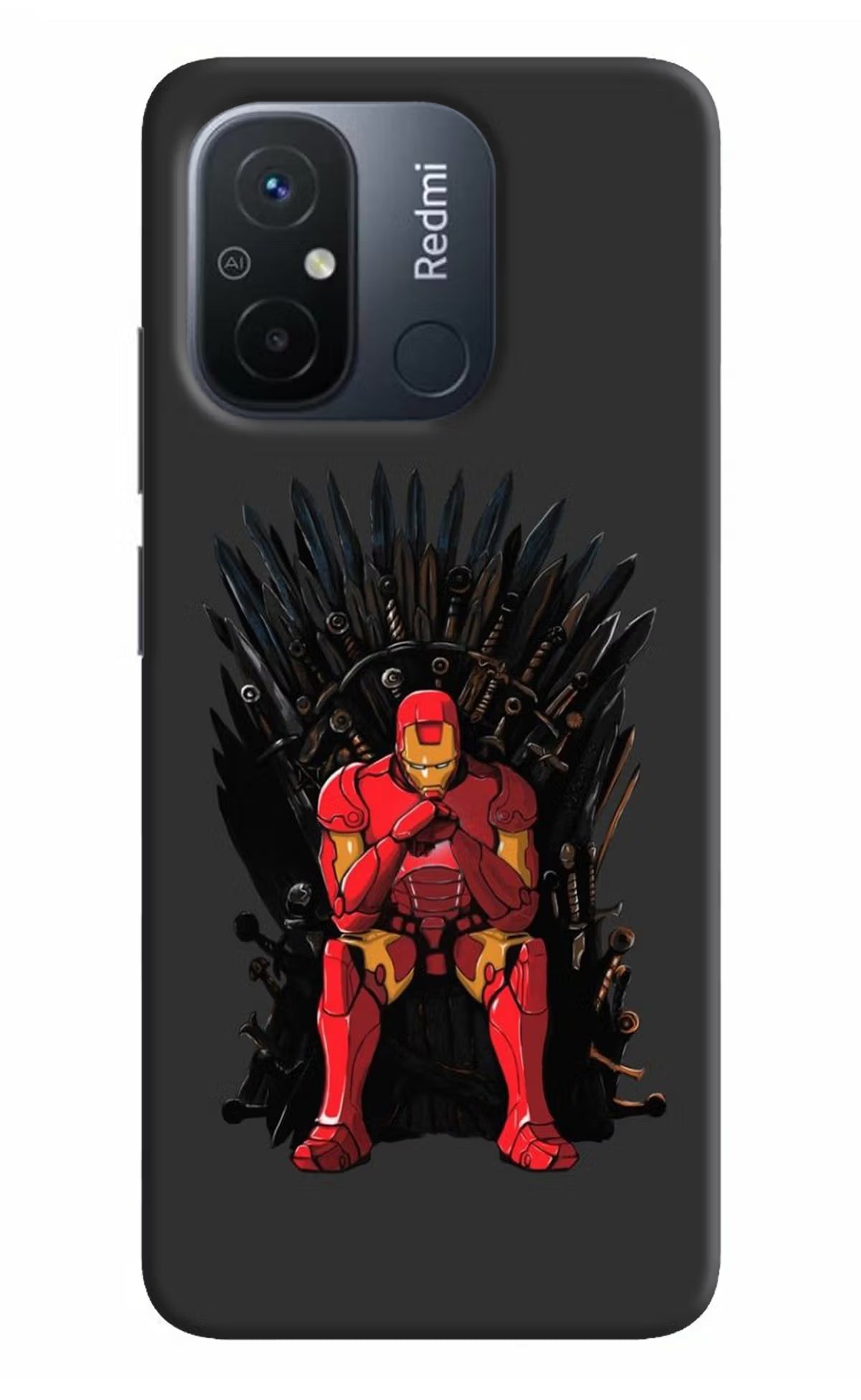 Ironman Throne Redmi 12C Hard Case Back Cover by Casekaro