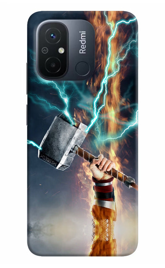 Thor Hammer Mjolnir Redmi 12C Hard Case Back Cover by Casekaro