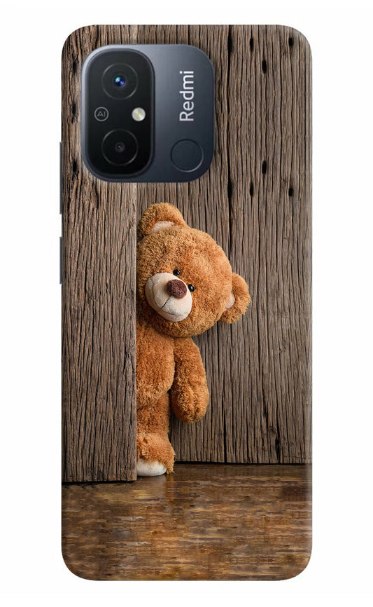 Teddy Wooden Redmi 12C Hard Case Back Cover by Casekaro