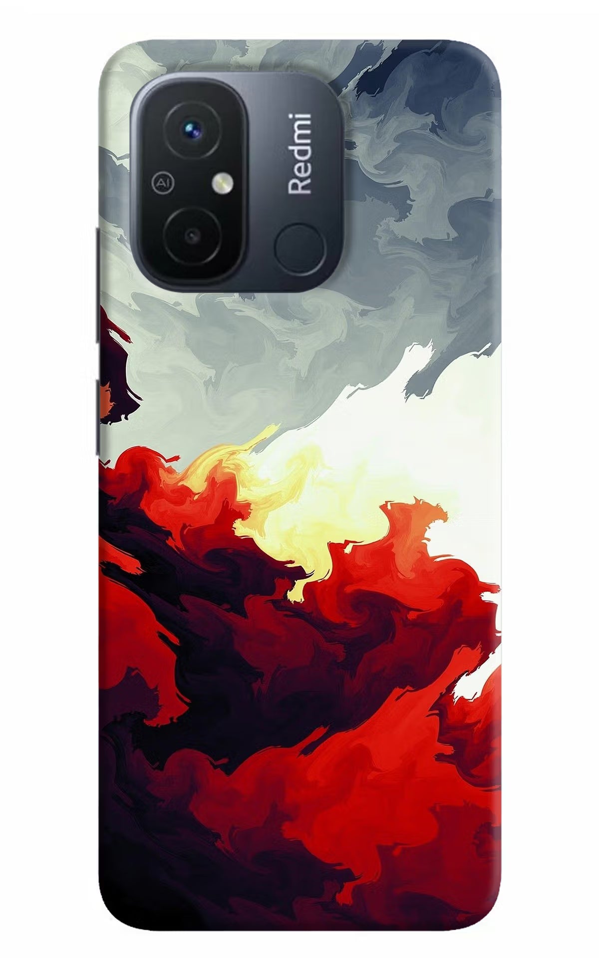 Fire Cloud Redmi 12C Hard Case Back Cover by Casekaro