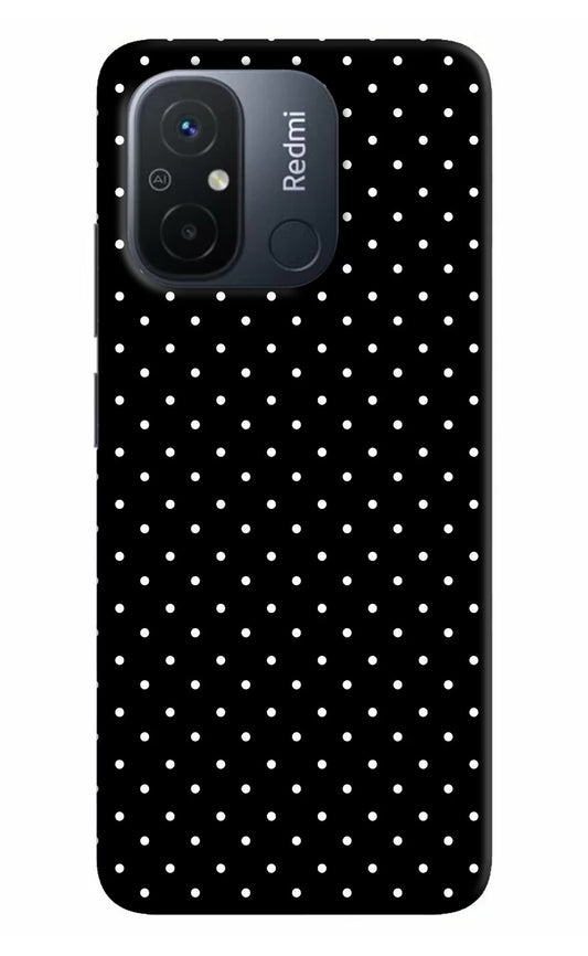 White Dots Redmi 12C Hard Case Back Cover by Casekaro