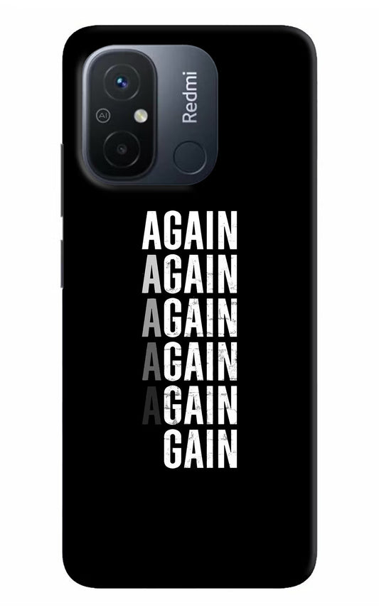 Again Again Gain Redmi 12C Hard Case Back Cover by Casekaro