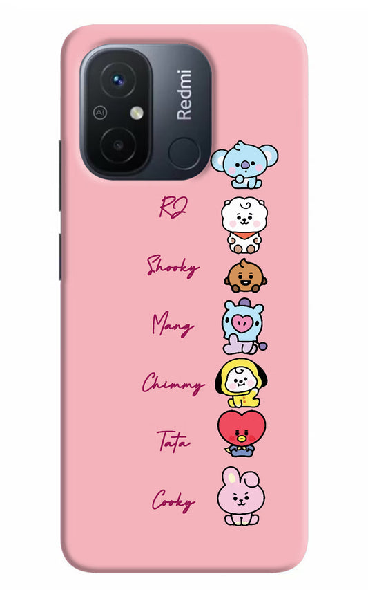 BTS names Redmi 12C Hard Case Back Cover by Casekaro