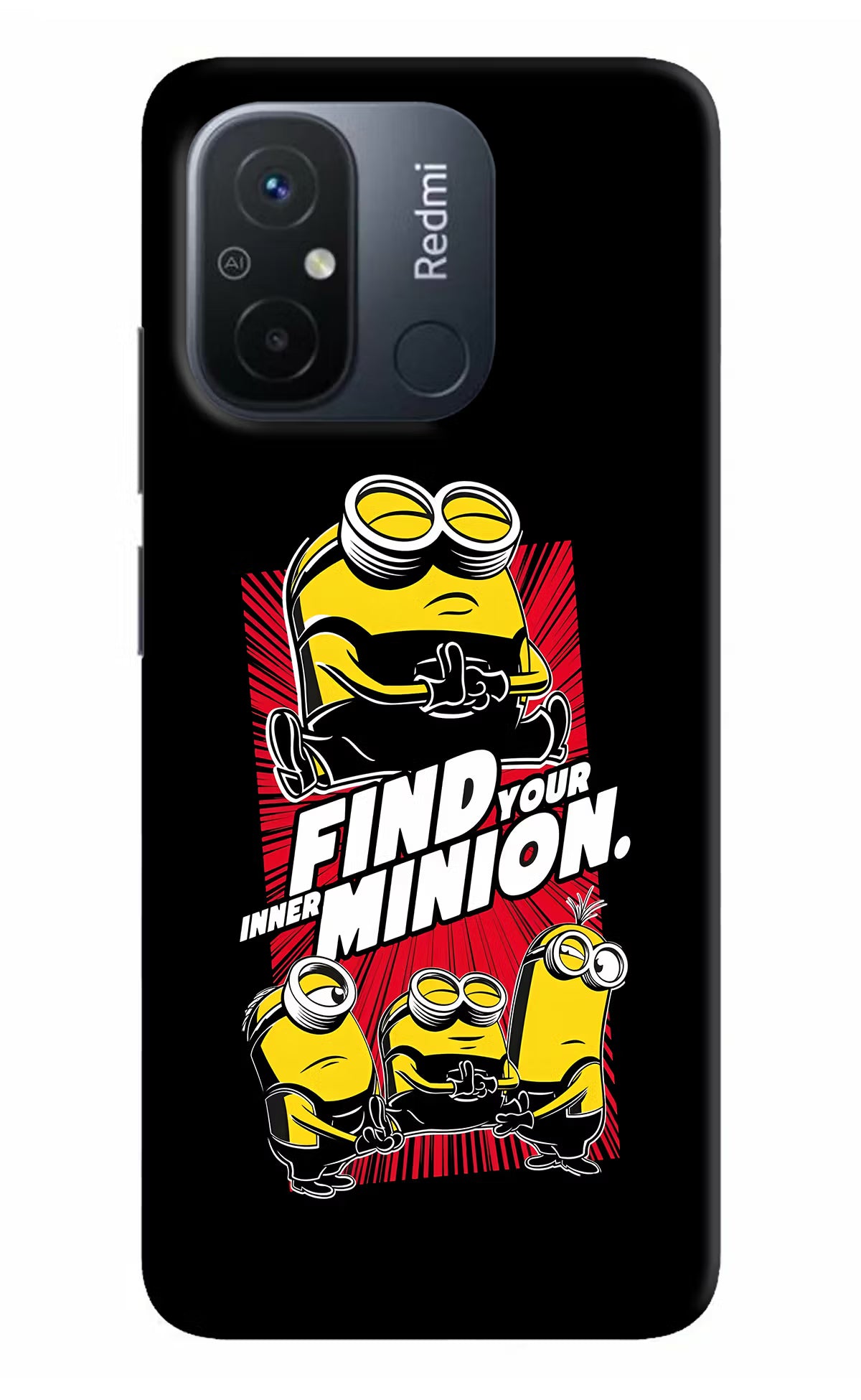 Find your inner Minion Redmi 12C Hard Case Back Cover by Casekaro