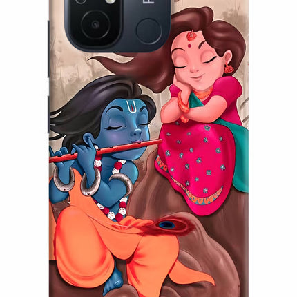 Radhe Krishna Redmi 12C Hard Case Back Cover by Casekaro
