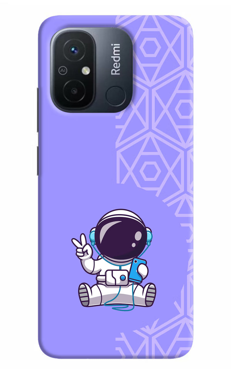 Cute Astronaut Chilling Redmi 12C Back Cover, Hard case