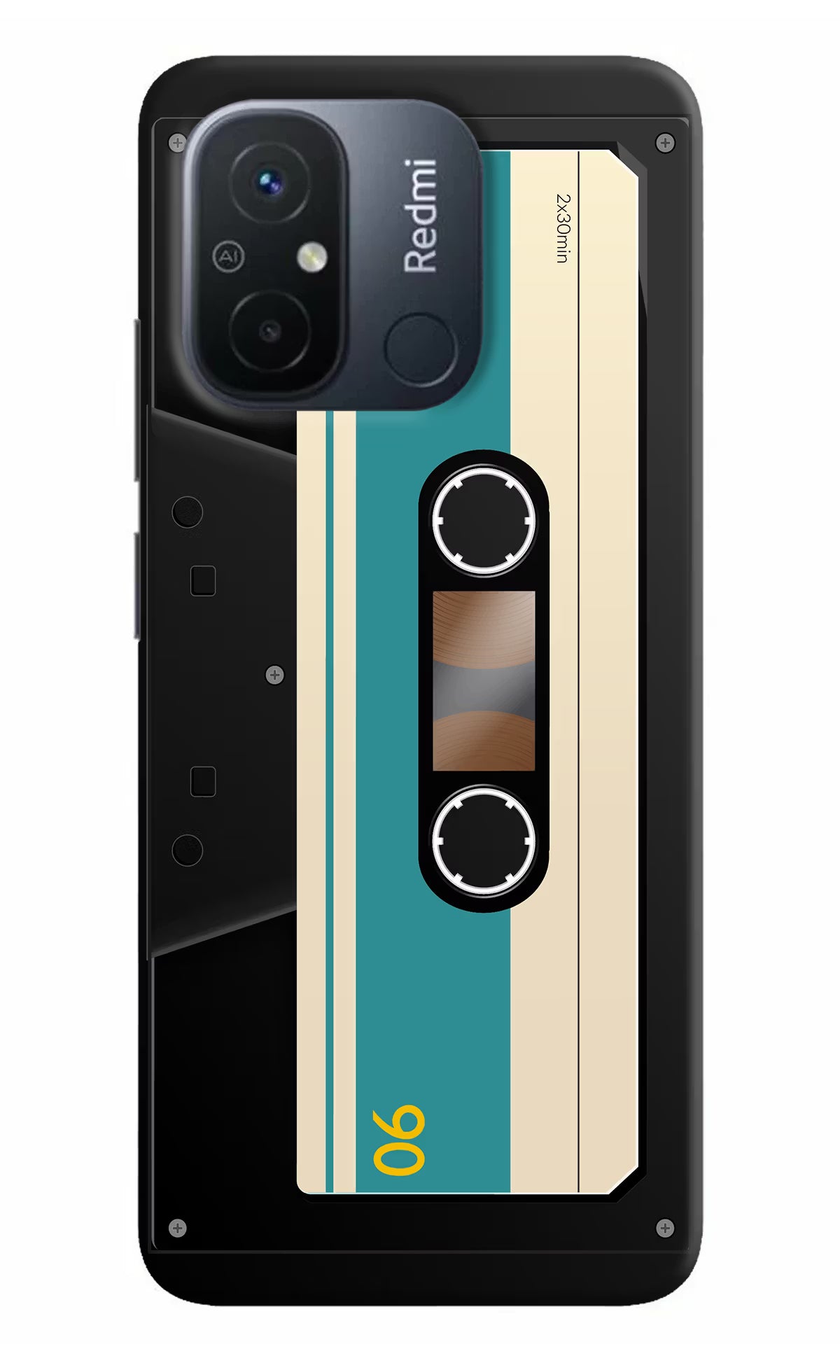 Cassette Redmi 12C Hard Case Back Cover by Casekaro