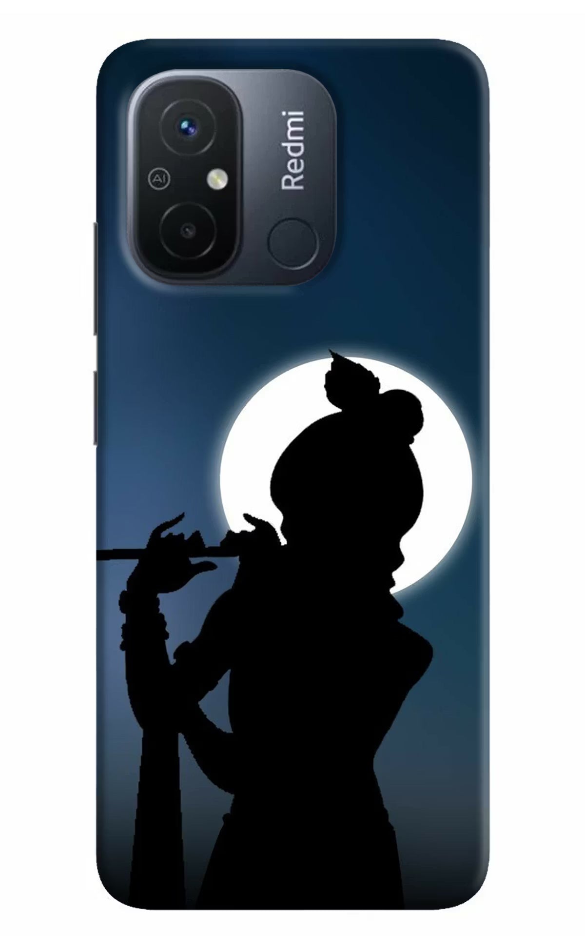 Shri Krishna Silhouette Redmi 12C Hard Case Back Cover by Casekaro