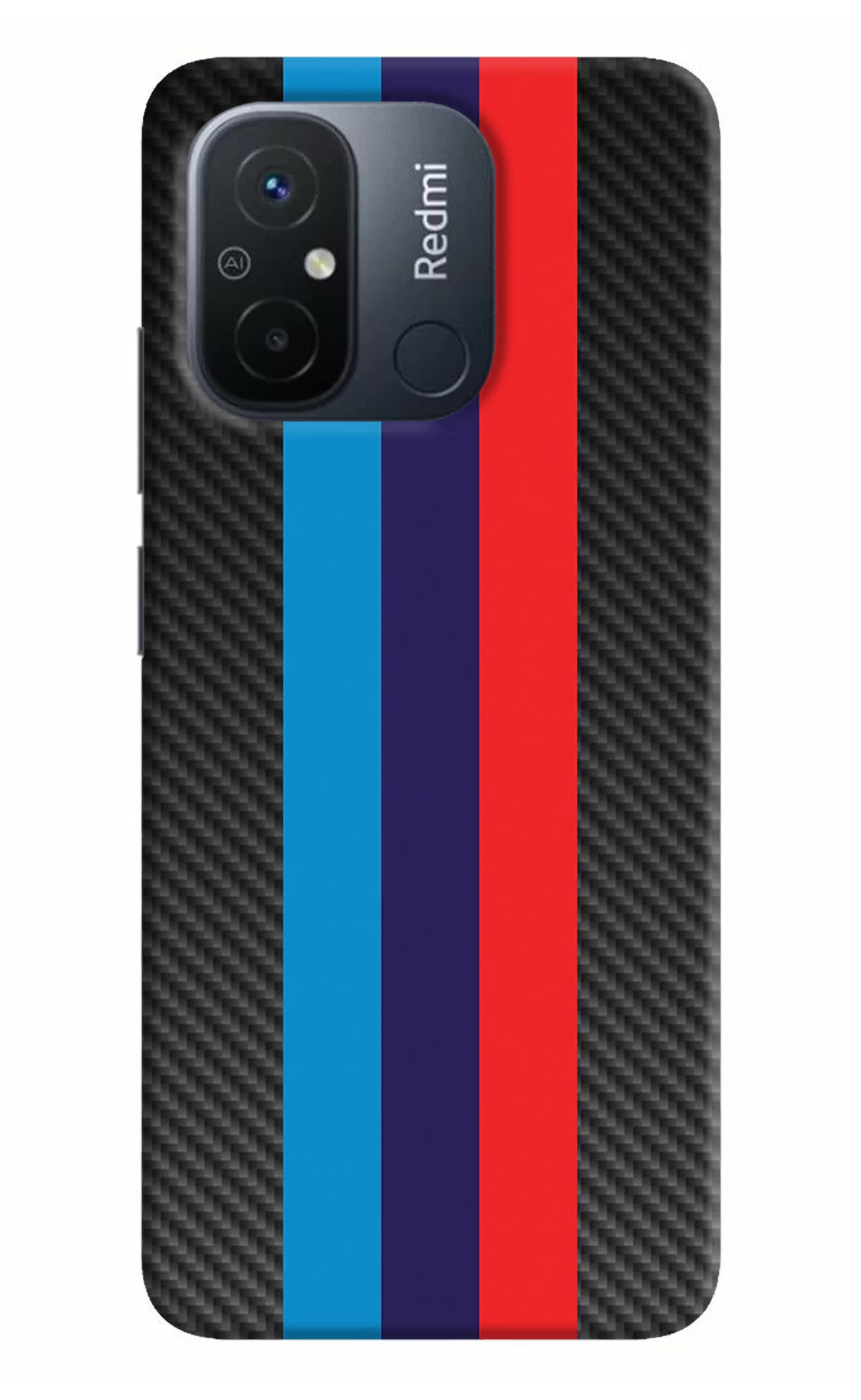 BMW Stripes Pattern Redmi 12C Hard Case Back Cover by Casekaro