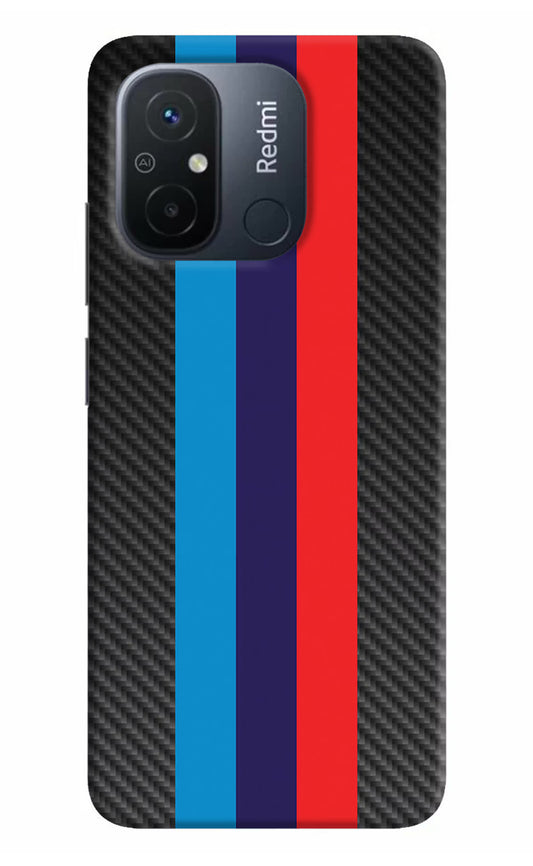 BMW Stripes Pattern Redmi 12C Hard Case Back Cover by Casekaro