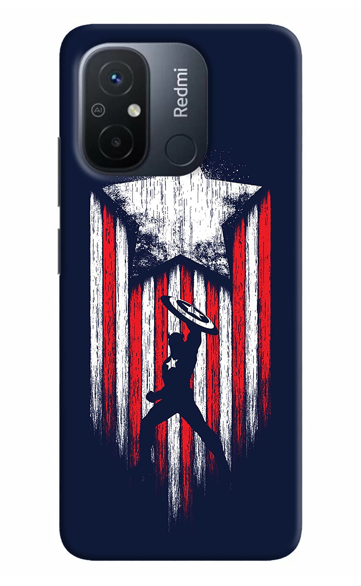 Captain America Marvel Art Redmi 12C Back Cover