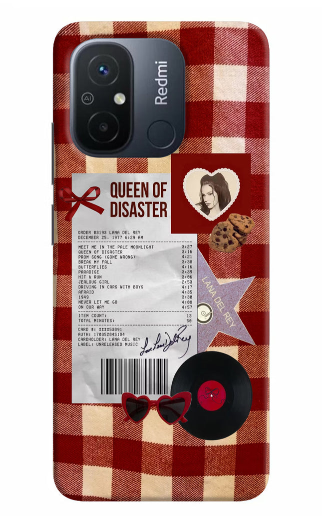 Queen of Disaster Redmi 12C Hard Case Back Cover by Casekaro