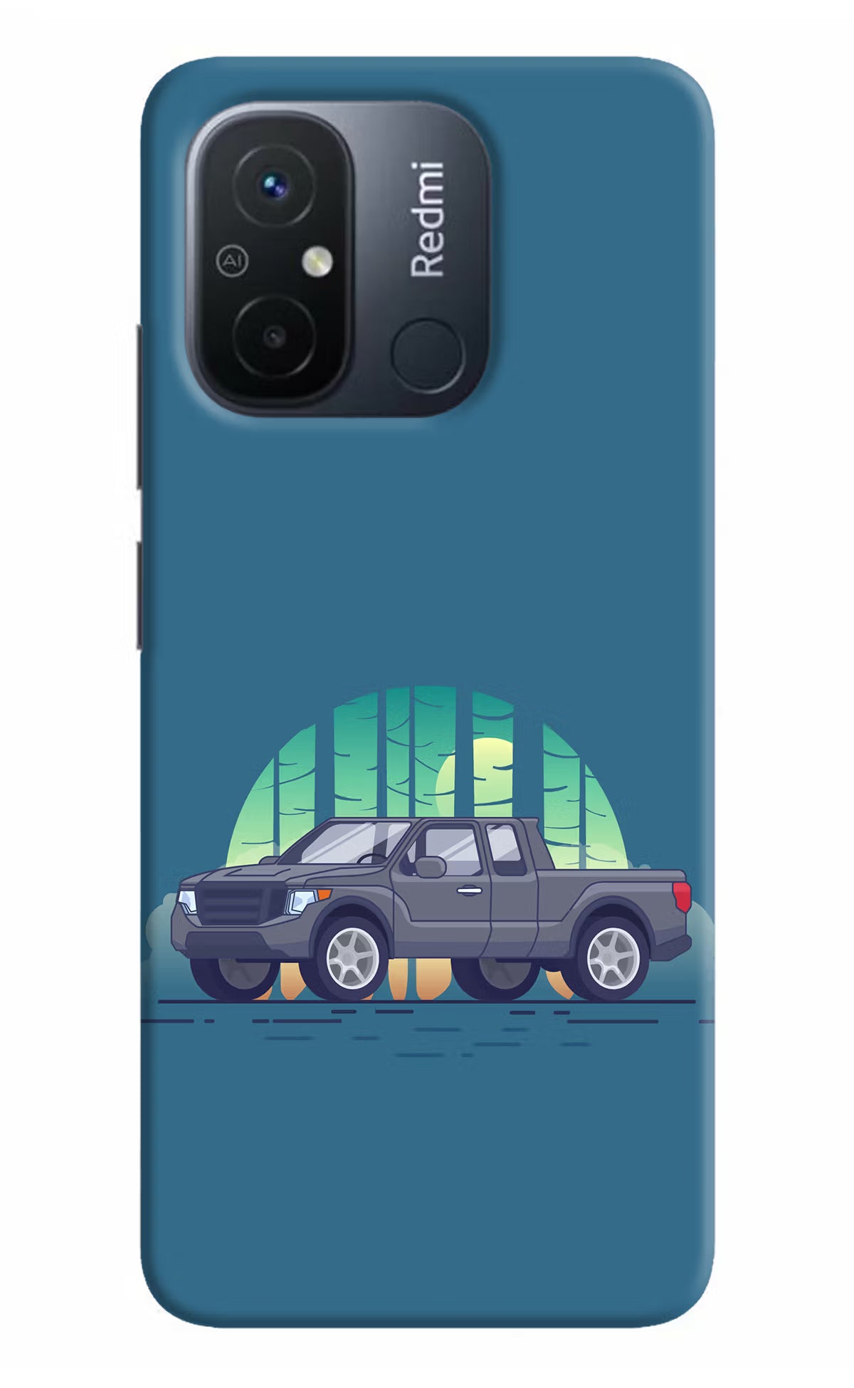Retro Garage Vibe Redmi 12C Hard Case Back Cover by Casekaro