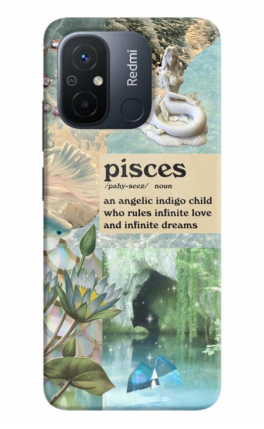 Pisces Zodiac Redmi 12C Hard Case Back Cover by Casekaro