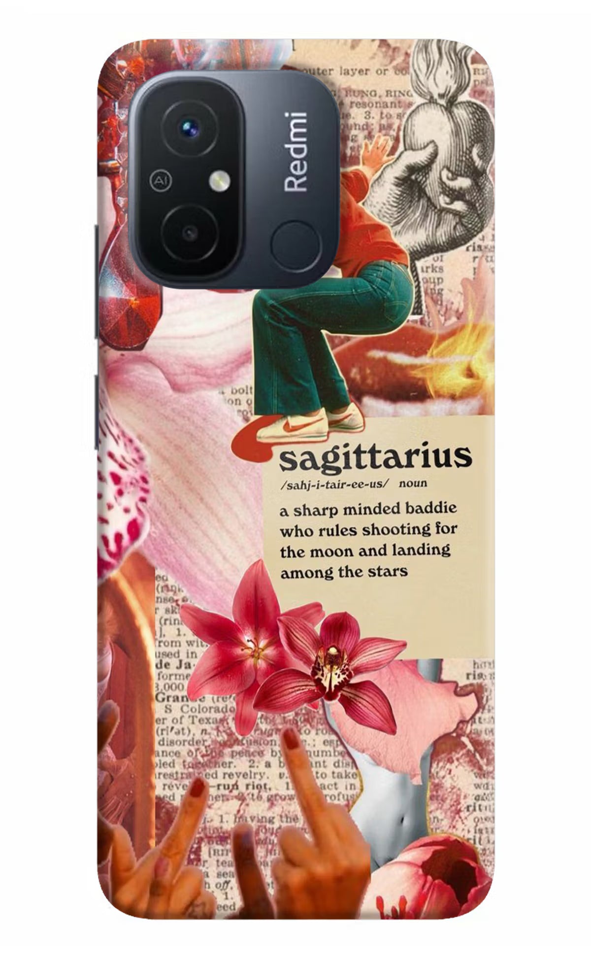 Sagittarius Zodiac Redmi 12C Hard Case Back Cover by Casekaro