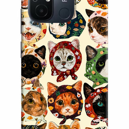 Cool Cat Redmi 12C Hard Case Back Cover by Casekaro