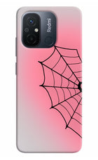 Pink Web Redmi 12C Hard Case Back Cover by Casekaro