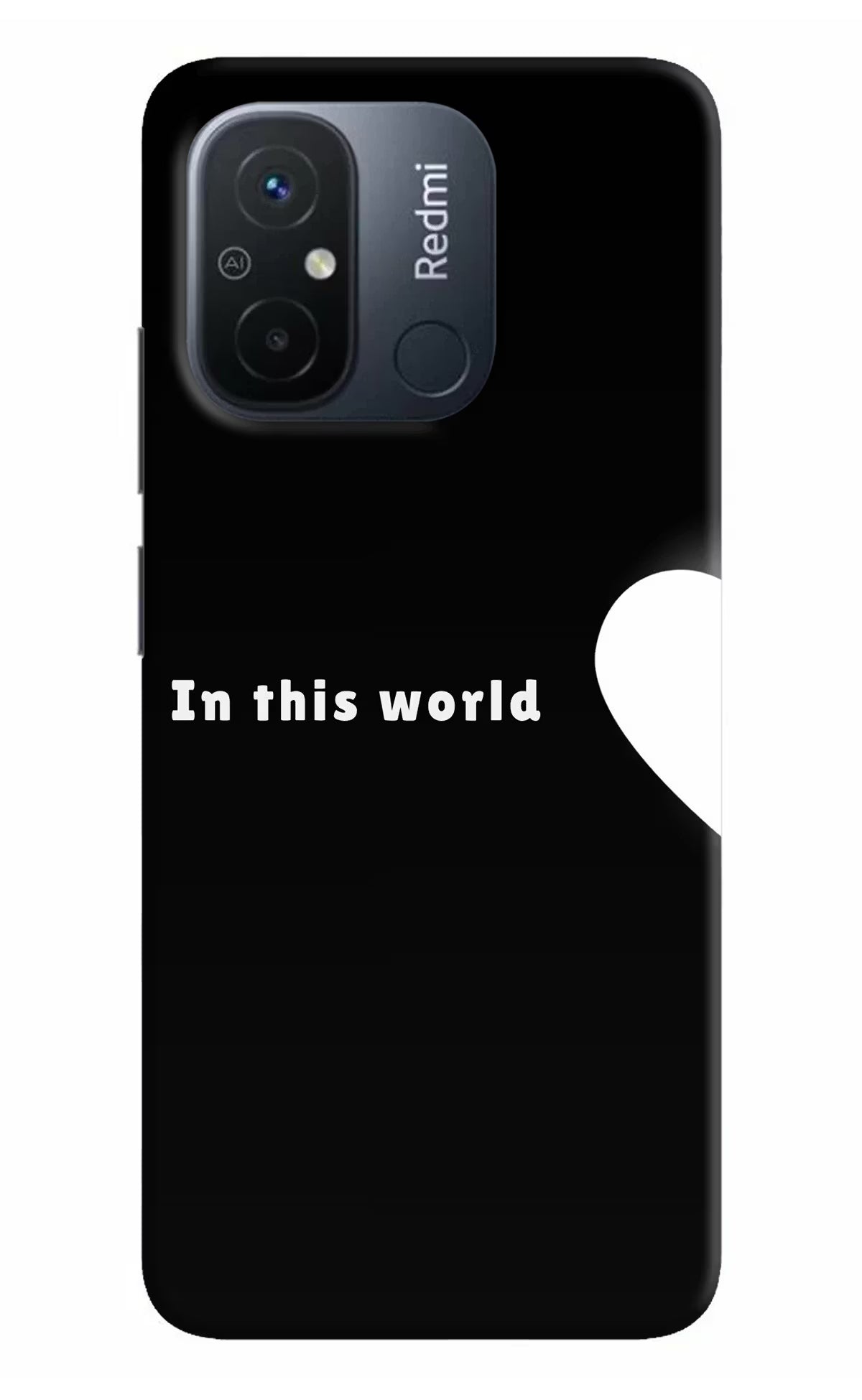 This World Redmi 12C Hard Case Back Cover by Casekaro