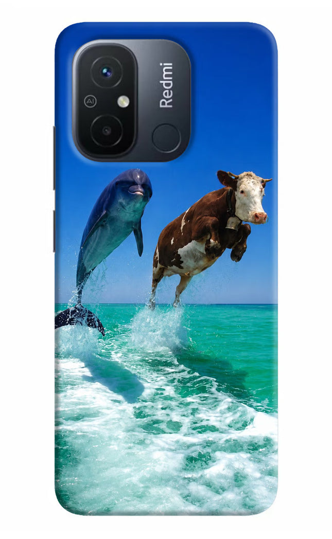 Dolphin vs Cow Redmi 12C Hard Case Back Cover by Casekaro