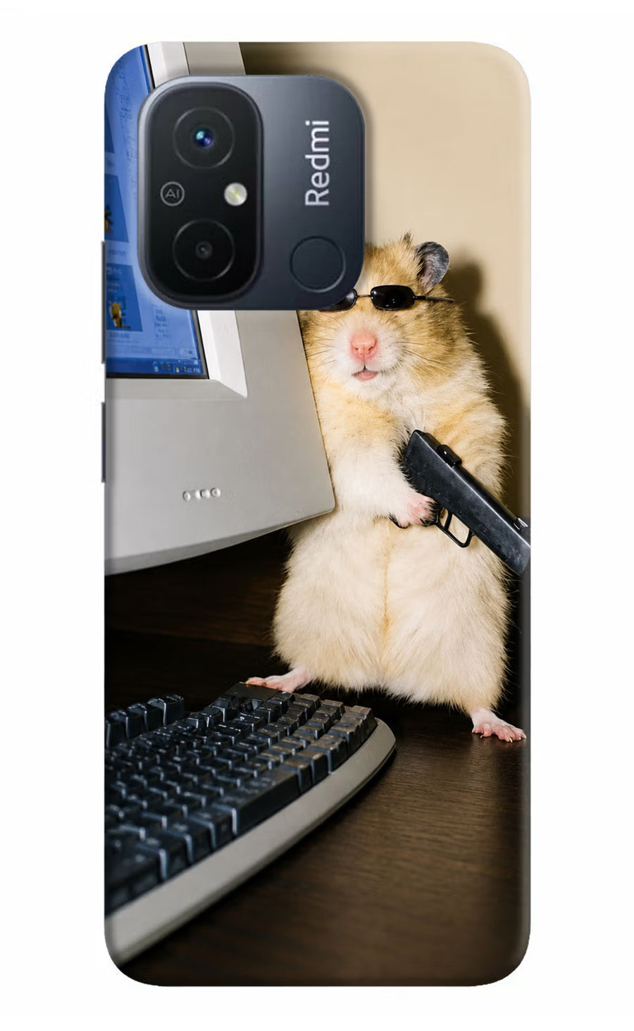 Hacker Hamster Redmi 12C Back Cover, Hard case