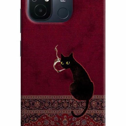 Midnight Cat Redmi 12C Hard Case Back Cover by Casekaro