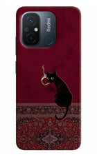 Midnight Cat Redmi 12C Hard Case Back Cover by Casekaro