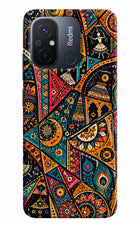 Folk Print Redmi 12C Hard Case Back Cover by Casekaro
