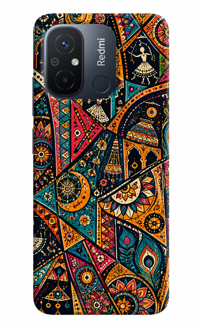 Folk Print Redmi 12C Hard Case Back Cover by Casekaro