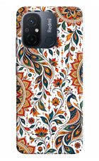 White Mayura Redmi 12C Hard Case Back Cover by Casekaro